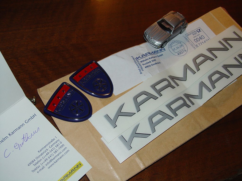 Karmann items received
