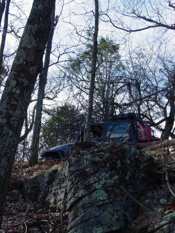 View of the Jeep from the Cache