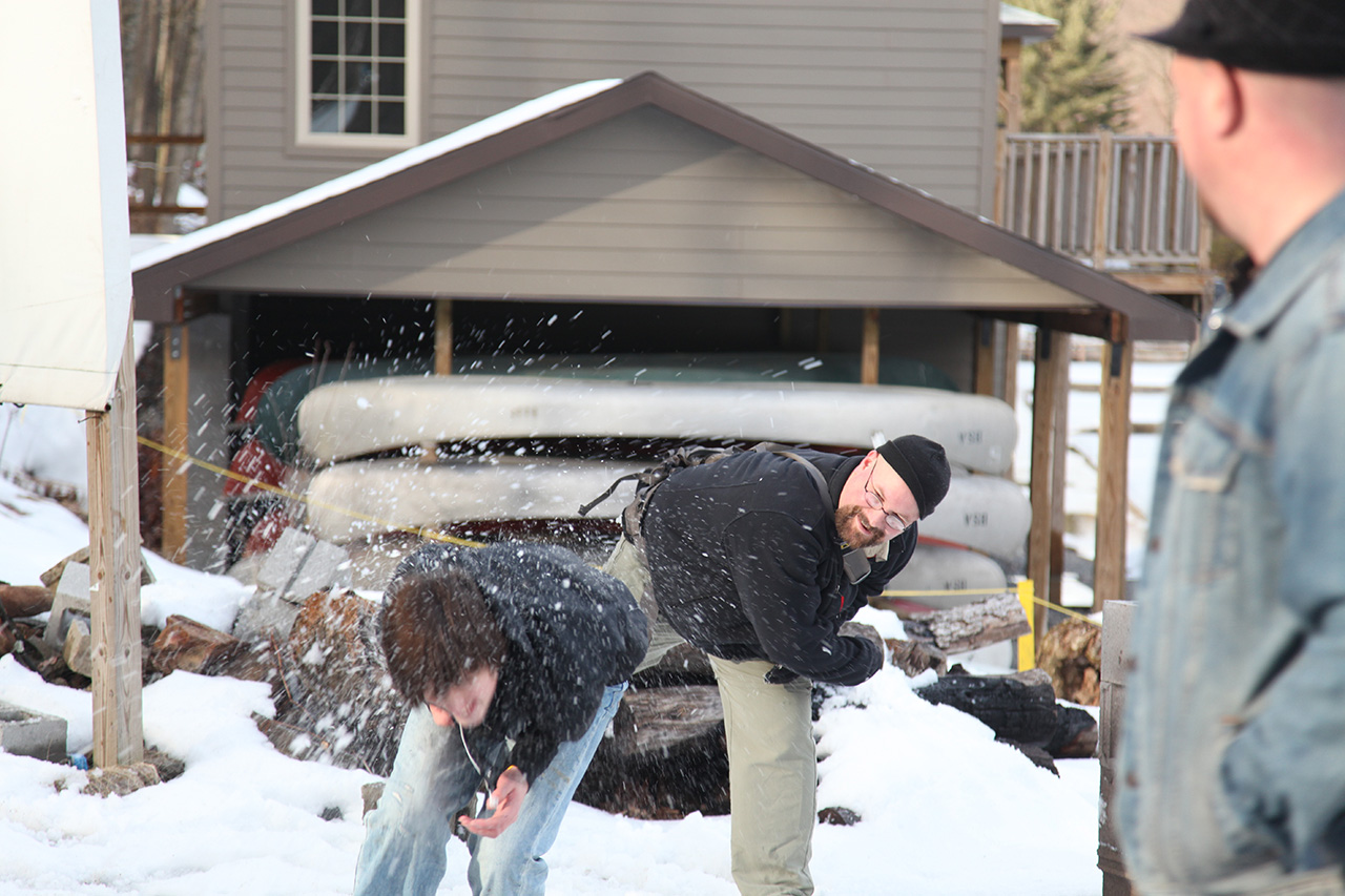 Snowball Fight at the Fire Challenge