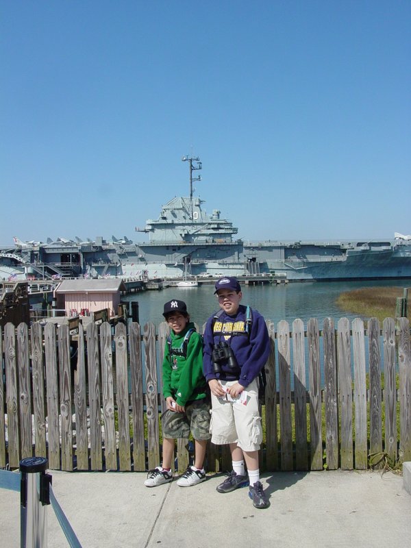Tom, Ted and USS Yorktown