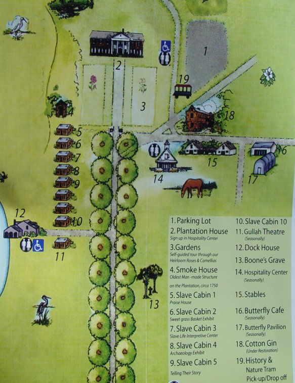 Boone Hall Plantation Map