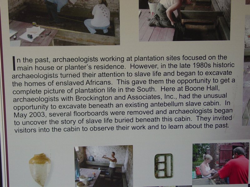 Boone Hall Plantation Slave House Archaeology
