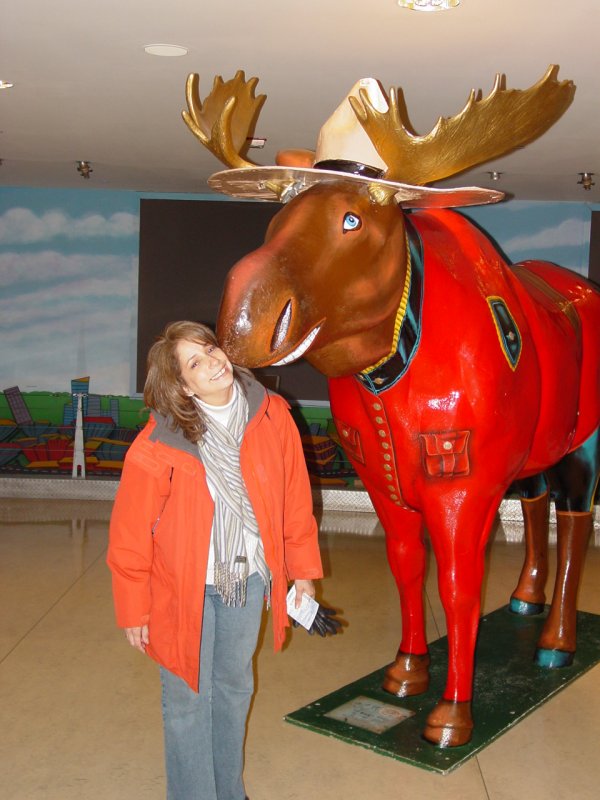 Maria with RCMP Moose