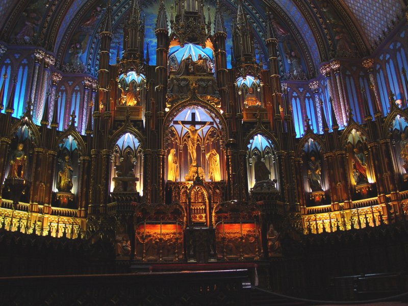 Interior of Notre Dame Basilica Montreal - Click to Enlarge