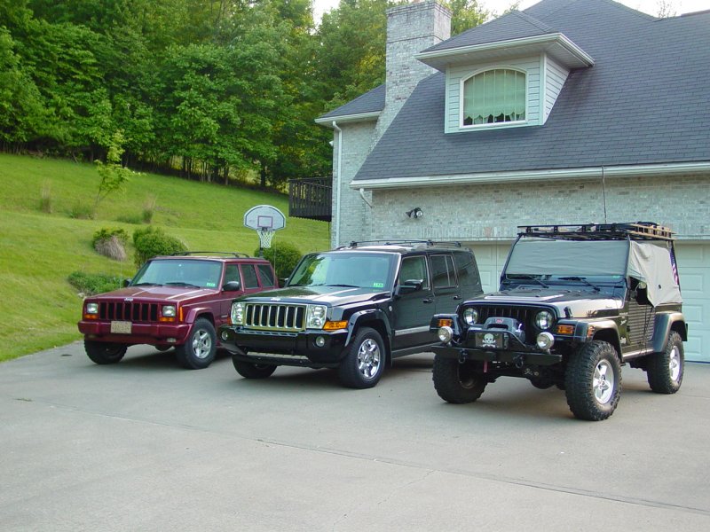 Jeep Cherokee Limited, Jeep Commander and Jeep Wrangler