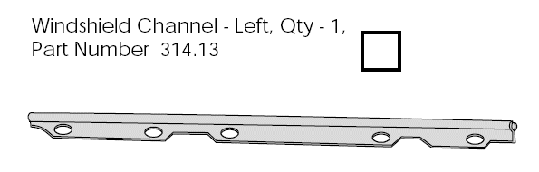Left Windshield Channel - Click to Enlarge