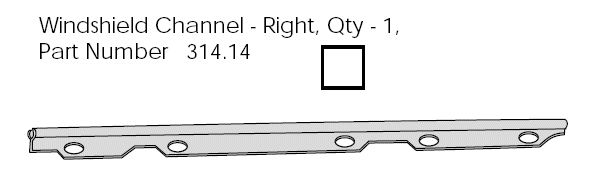 Right Windshield Channel - Click to Enlarge
