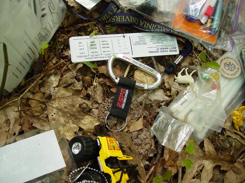 Chestnut Ridge Lake Cache contents - Click to Enlarge