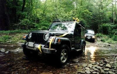 Tow Strap at the ready (Jeep not stuck yet...) - Click to Zoom in