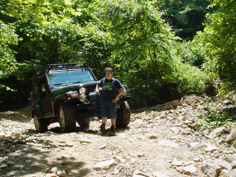 Ted and the Jeep at the Slip - Click to Enlarge