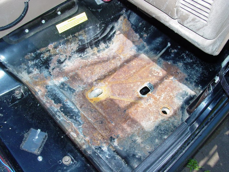 Surface rust on Passenger footwell - Click to Enlarge
