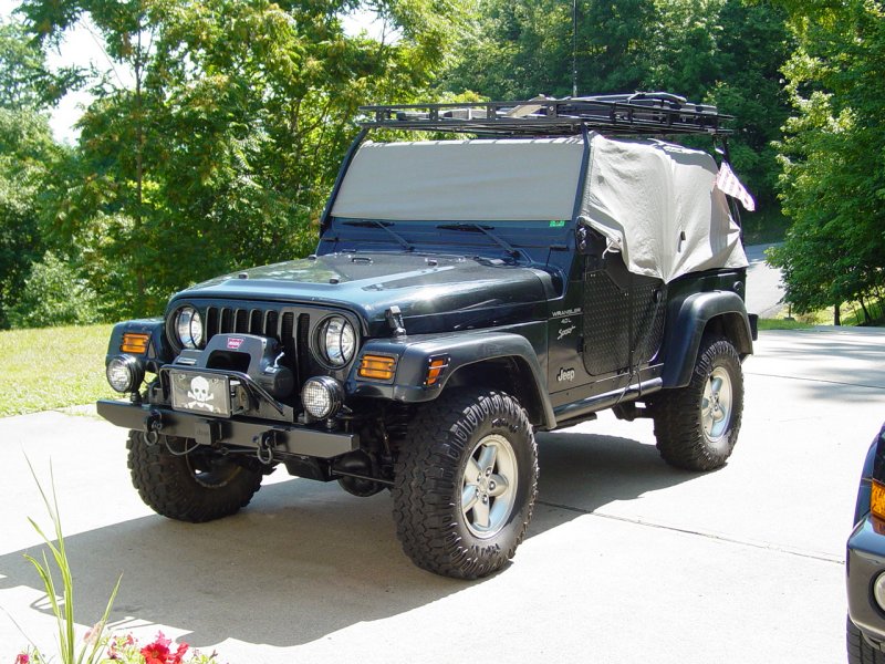 Jeep after front-end painting and winch repair
