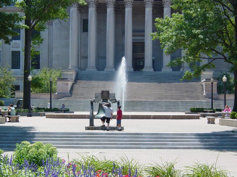 Kids in front of the WV State Capitol  - Charleston, WV - Click to Enlarge