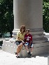 Maria and Tom on the back steps of the WV State Capitol  - Charleston, WV