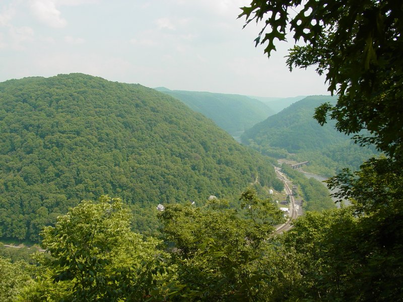 Thurmond, WV, Viewed from Bluff near Concho, WV - Click to Enlarge