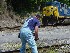 Thurmond, WV, Train, Rail Worker removes 