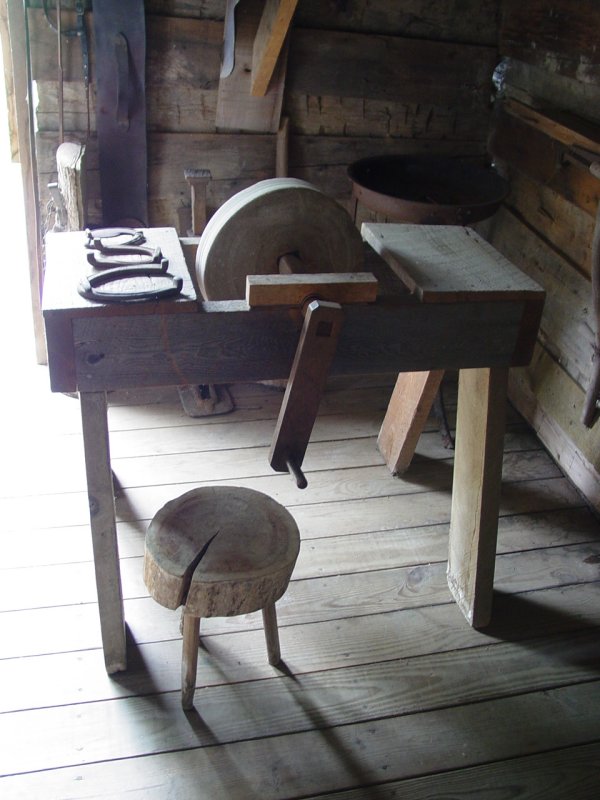 Sharpening Stone in Barn at Beckley Youth Museum of Southern West Virginia