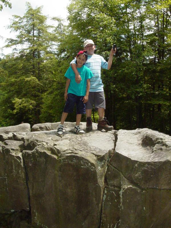 Tom and Ted on Rock near Blackwater Falls