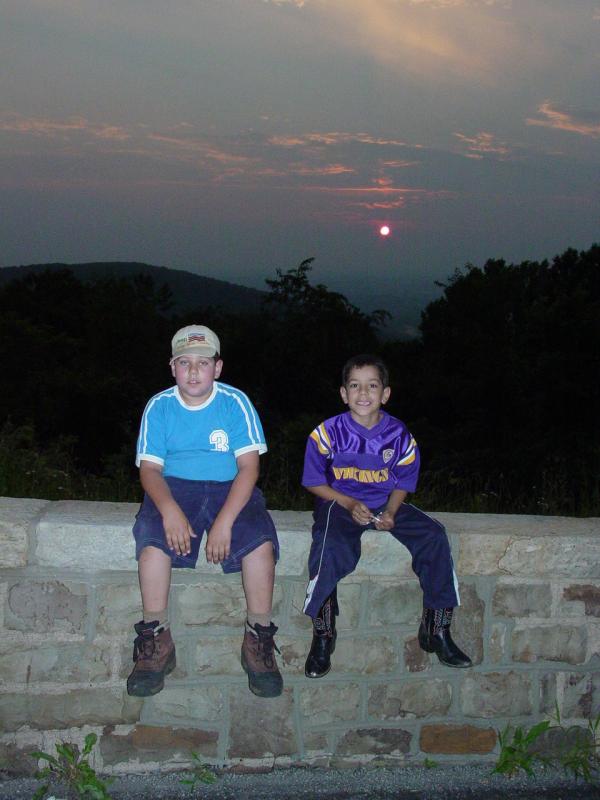 Kids at Sunset