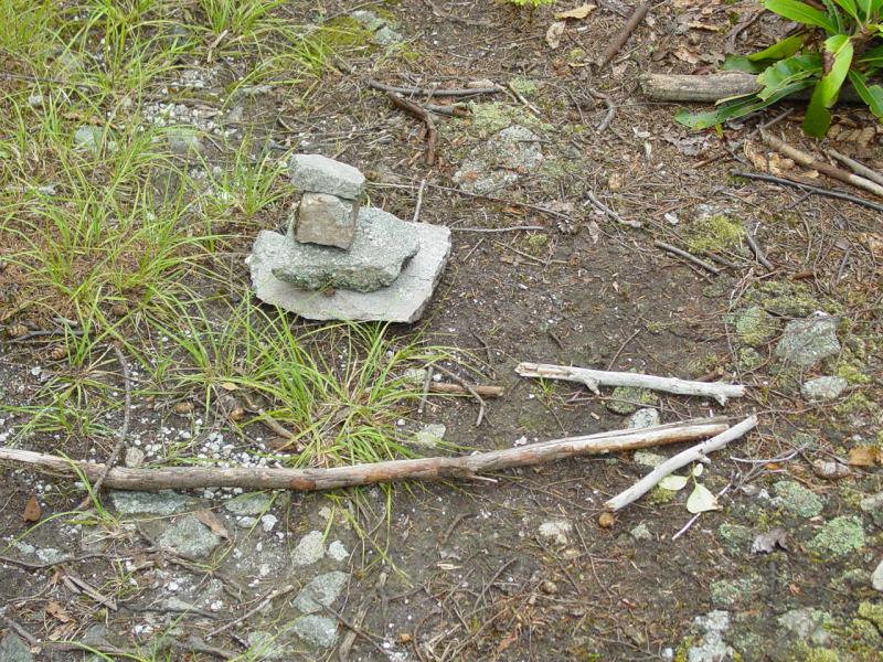 Mini Rock Cairn and stick arrow - Click to Enlarge