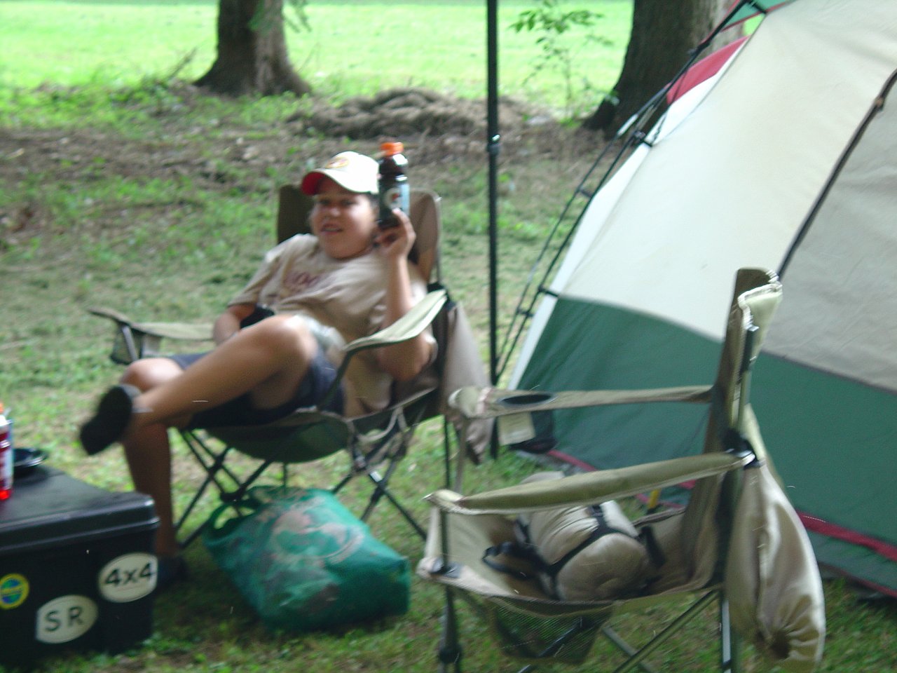 Edward at Our Camp at Peterkin