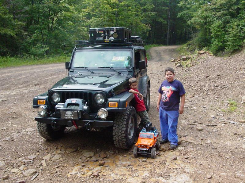 Ted and Tom with the Jeeps - Click to Enlarge