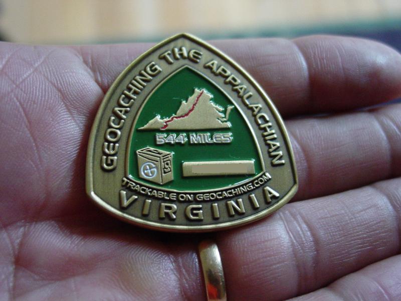 Geocaching the Appalachian Coin - Click to Enlarge