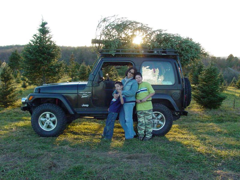 Tom, Maria, and Ted (with the Jeep and Tree of course!) - Click to Enlarge