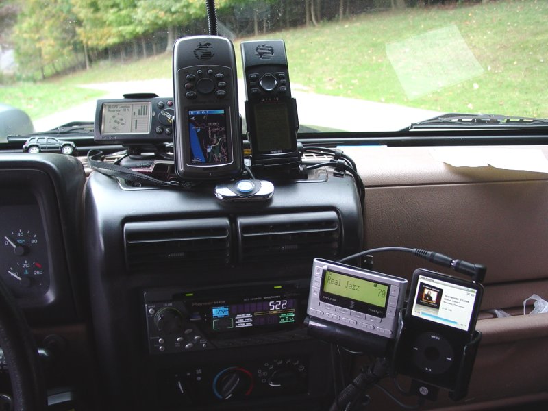 Jeep Install with Modified Bracket and Revised XM Radio mounting