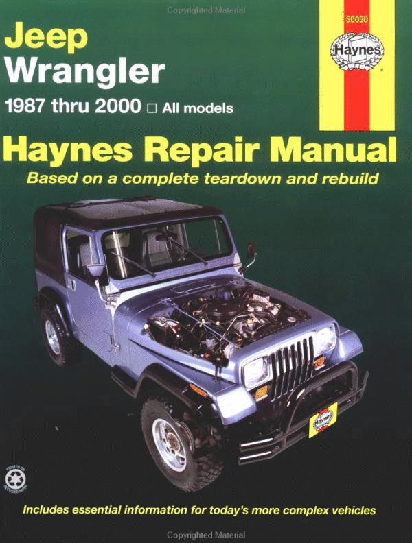 Haynes Jeep Wrangler Shop Manual
