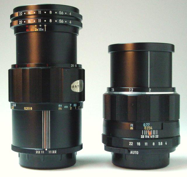 Macro-Takumar 50mm f/4.0 1:1 and SMC Macro-T 50mm f/4.0 1:2 - Click to Enlarge