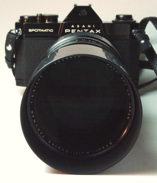 Super-Multi-Coated Takumar 400mm f/5.6 and Spotmatic II - Click to Enlarge