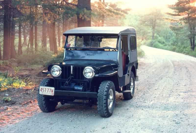 Jeep in Birch Hill Dam circa 1978